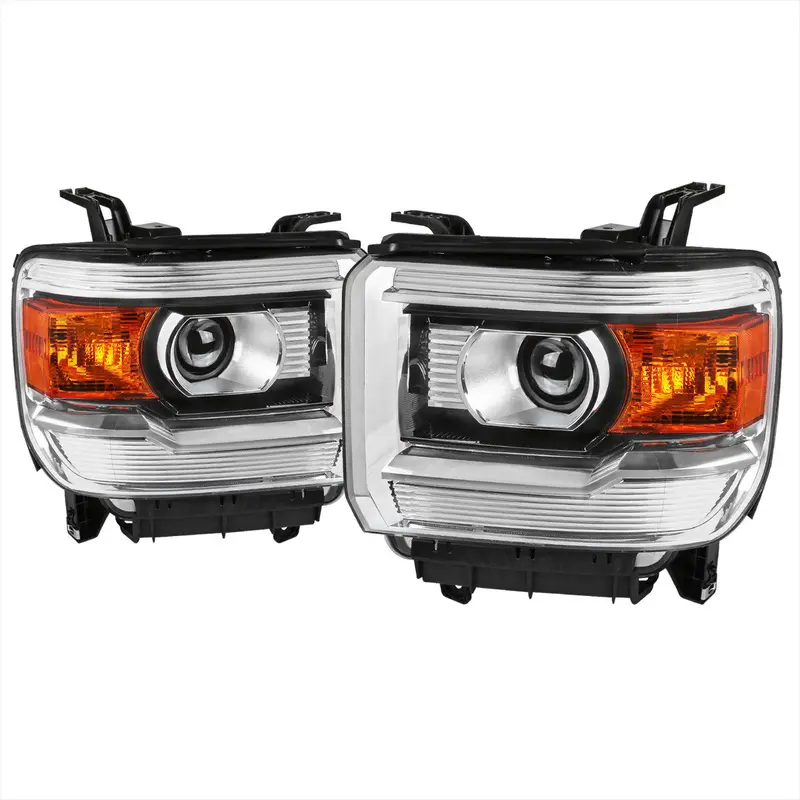 Spec-D 14-19 Gmc Sierra Headlights Projector Chrome 1