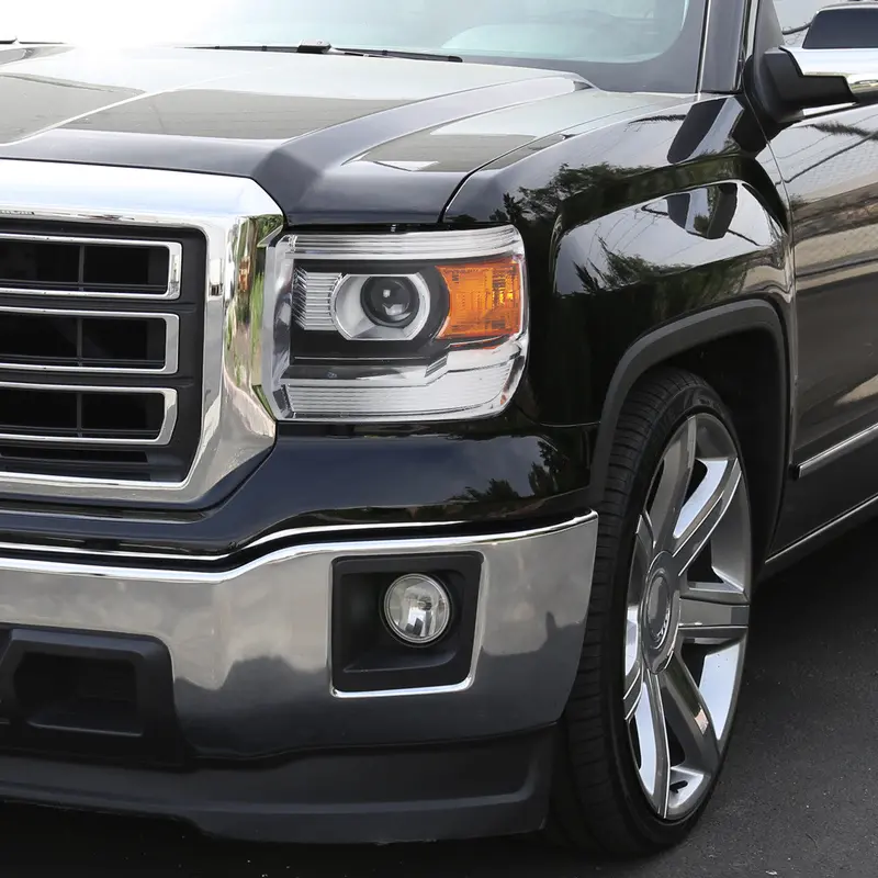 Spec-D 14-19 Gmc Sierra Headlights Projector Chrome 2
