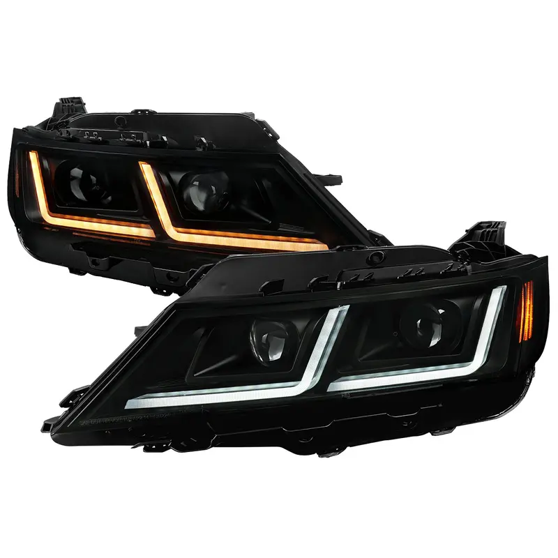 Spec-D 14-20 Chevy Impala Headlights Full Drl Seq Black/Smoked 1