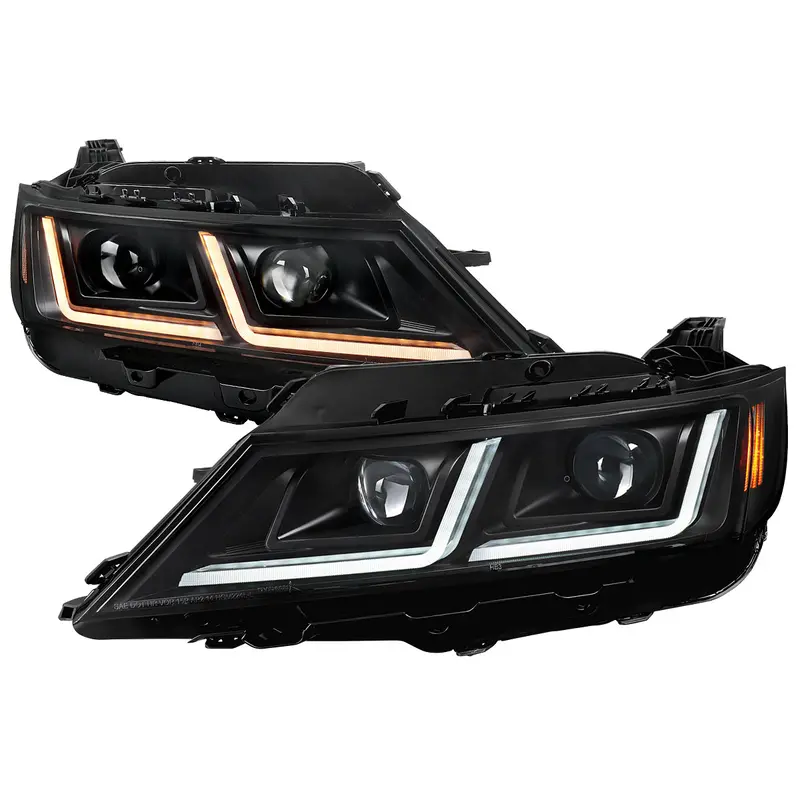 Spec-D 14-20 Chevy Impala Headlights Full Led Sequential Matte Black 1