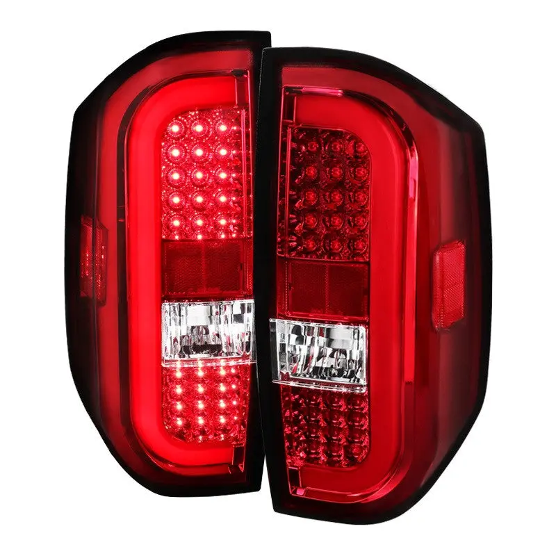 Spec-D 14-21 Toyota Tundra Tail Lights Sequential Chrome/Red/Clear 1