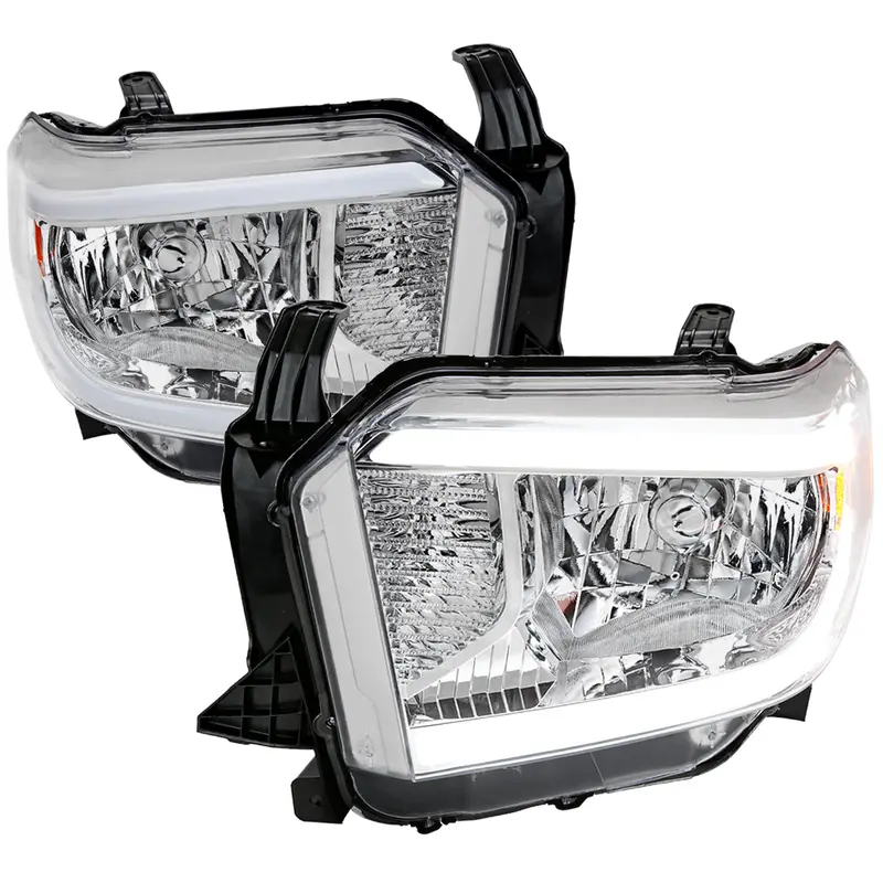 Spec-D 14-21 Tundra Led Bar Headlights Oem Style Chrome 1