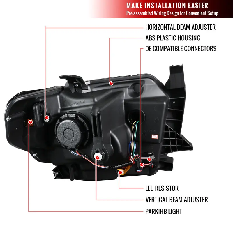 Spec-D 14-21 Tundra Led Signals Headlights Chrome 2