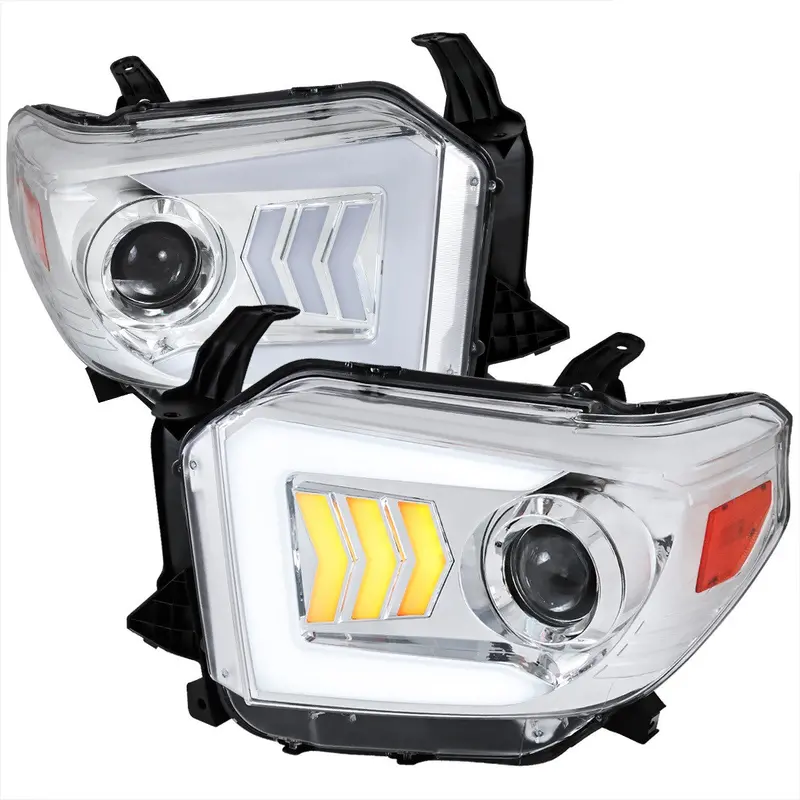 Spec-D 14-21 Tundra Seq Led Arrow Headlights Chrome 1