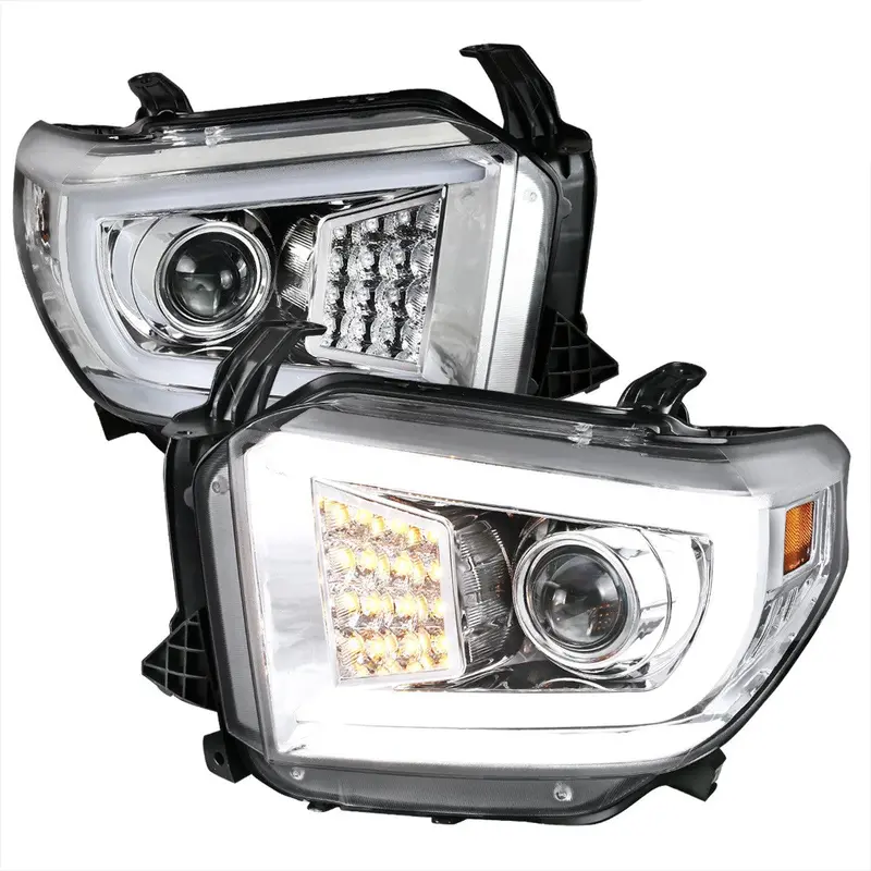 Spec-D 14-21 Tundra Seq Led Signal Headlights Chrome 1