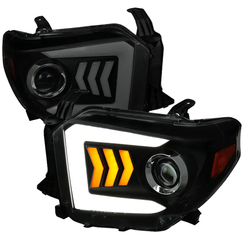 Spec-D 14-21 Tundra Sequential Led Arrow Headlight Smoked 1