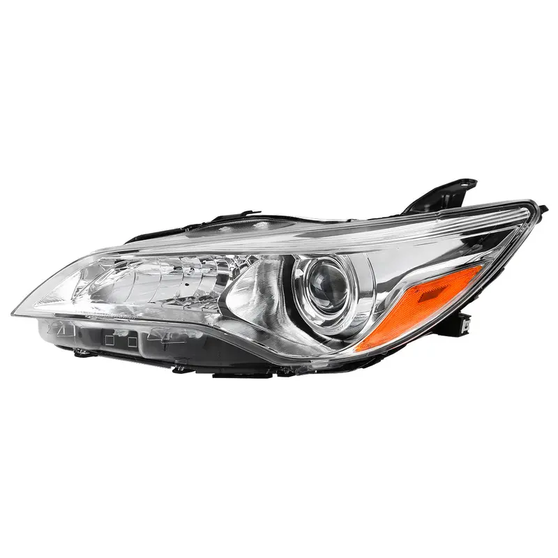 Spec-D 15-17 Camry Projector Headlights Amber Reflector Driver Chrome 1
