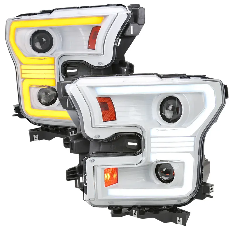 Spec-D 15-17 F-150 Bar Pro Headlights Seq Turn Signals White/Clear 1