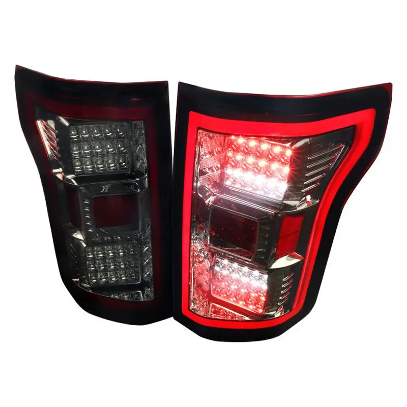 Spec-D 15-17 Ford F-150 Tail Lights Led Chrome/Smoked 1