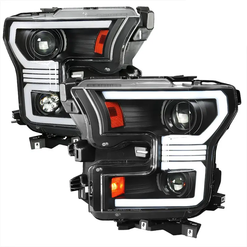 Spec-D 15-17 Ford F150 Projector Headlights Sequential Led Black 1