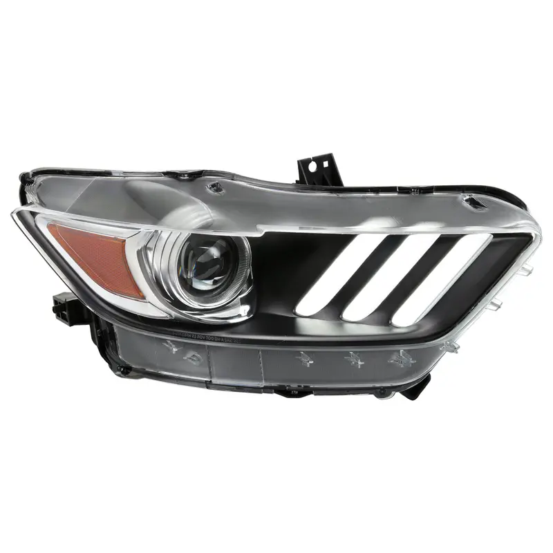 Spec-D 15-17 Mustang/18-20 Shelby Strip Xenon Pro Headlights Ps Black 1