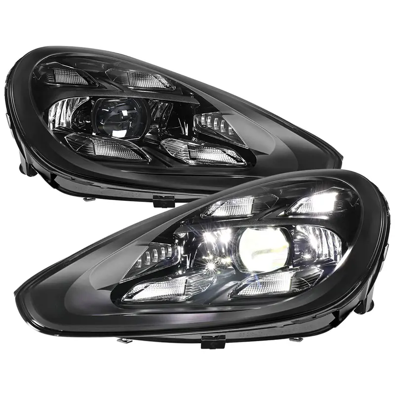 Spec-D 15-17 Porsche Cayenne 958.2 Pro Headlights For Non-Dynamic Blk 1