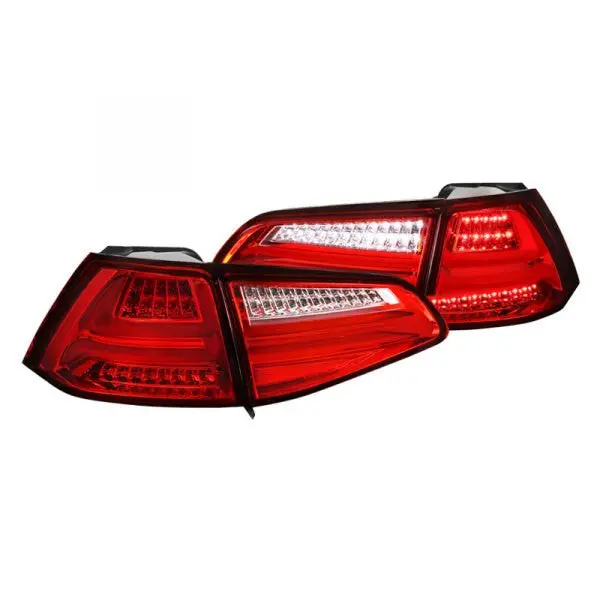 Spec-D 15-17 Vw Golf Gti Led Tail Lights Chrome/Red 1