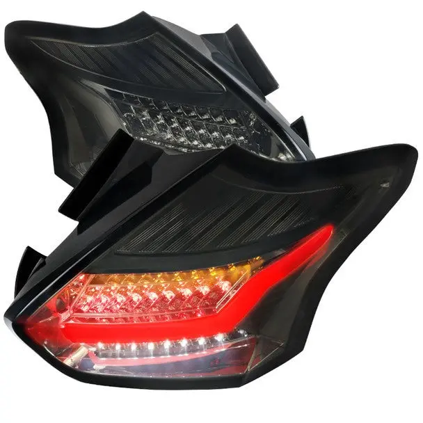Spec-D 15-19 Ford Focus Hatchback Led Tail Lights Smoked 1
