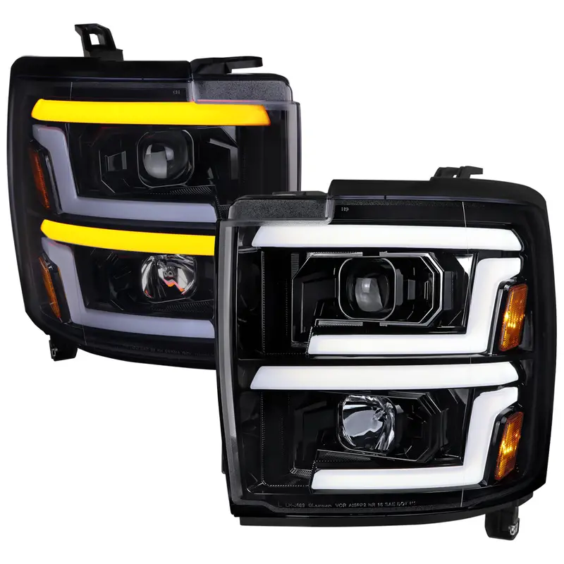 Spec-D 15-19 Silverado 2500Hd/3500Hd Headlights Switchback Sequential. 1