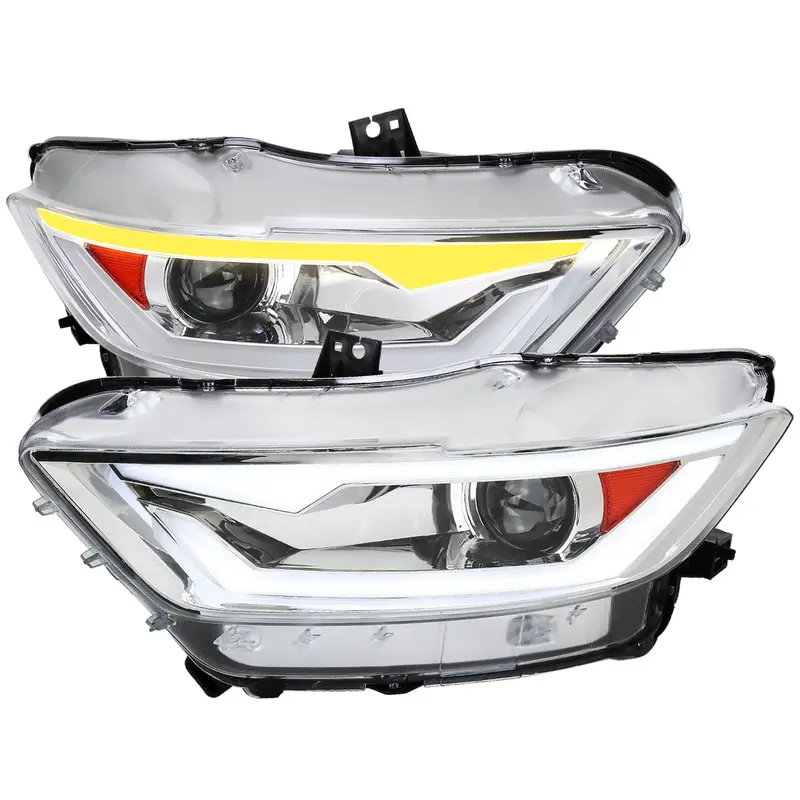 Spec-D 15-20 Ford Mustang Hid Projector Headlights Black/Smoked 1
