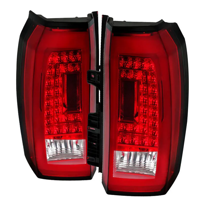 Spec-D 15-20 Gmc Yukon Tail Lights Led Chrome/Red/Clear 1