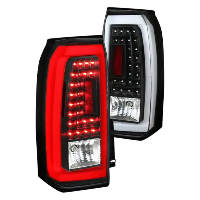 Spec-D 15-20 Gmc Yukon Tail Lights Led Matte Black/Clear 1