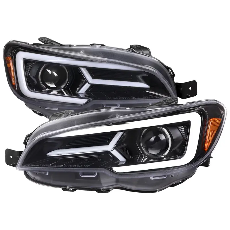 Spec-D 15-21 Subaru Impreza Wrx/Sti Led Bar Seq Gl Headlights Black 1