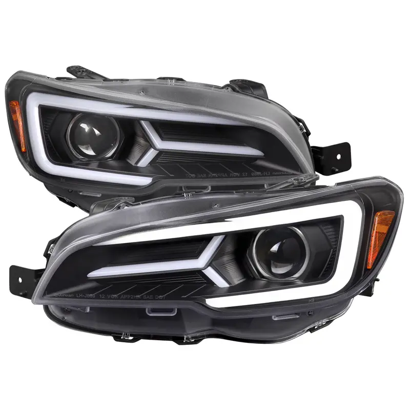 Spec-D 15-21 Subaru Impreza Wrx/Sti Led Bar Seq Headlights Black 1