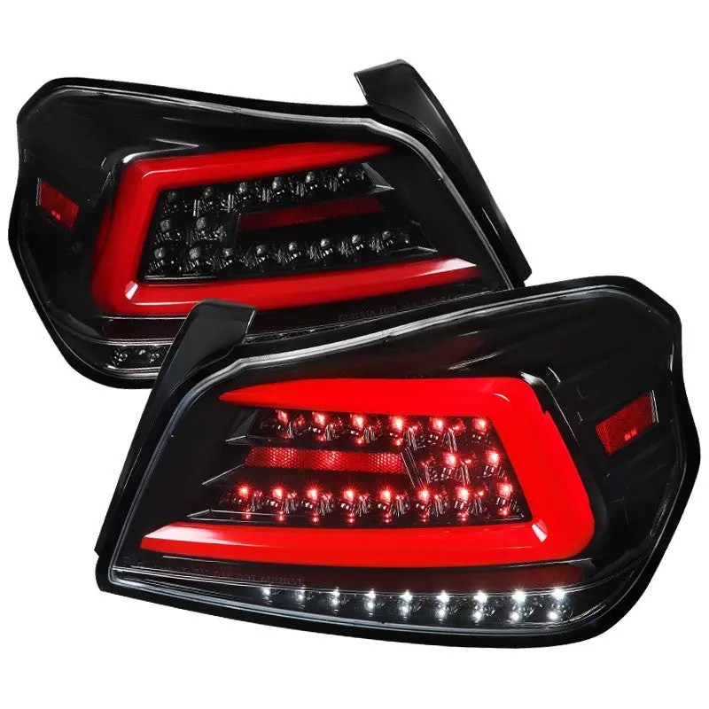 Spec-D 15-21 Subaru Wrx Tail Lights Sequential Jet Black/Clear 1