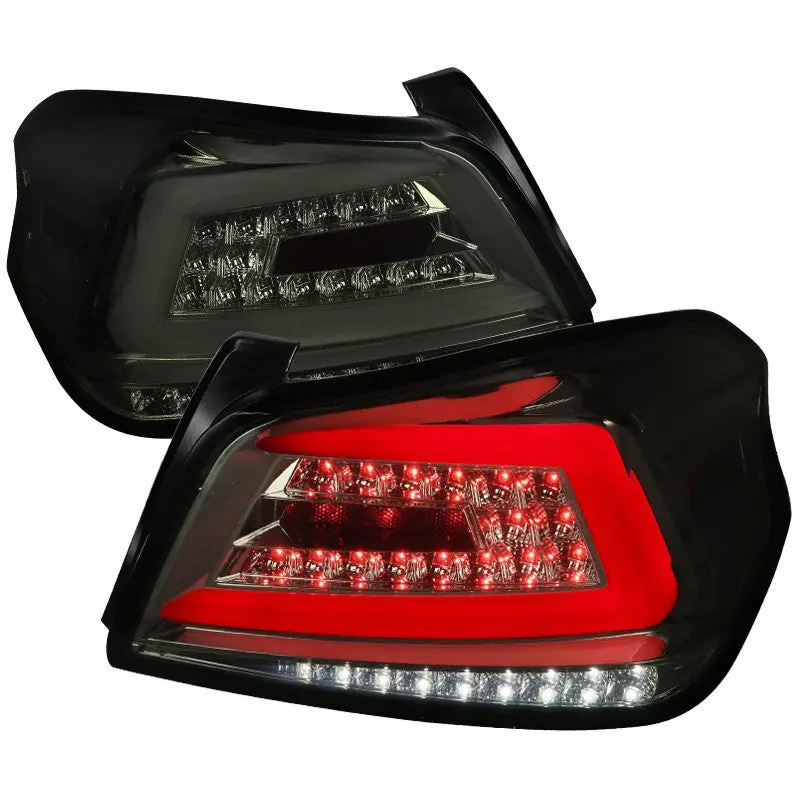 Spec-D 15-21 Wrx White Bar Led Seq Tail Lights Chrome/Smoked 1