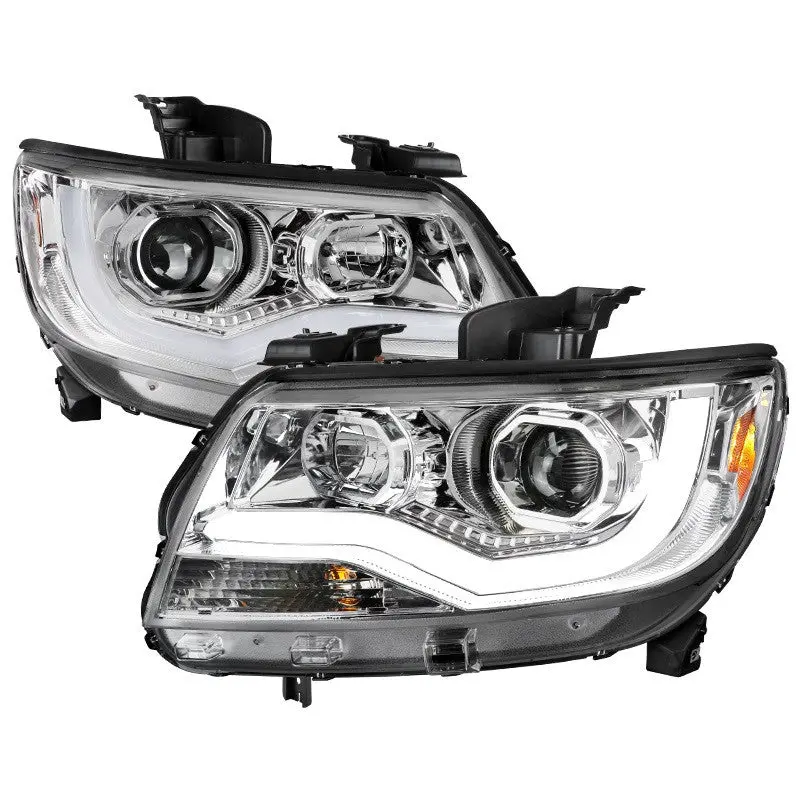 Spec-D 15-22 Chevy Colorado Headlights Led Bar Projector Chrome 1