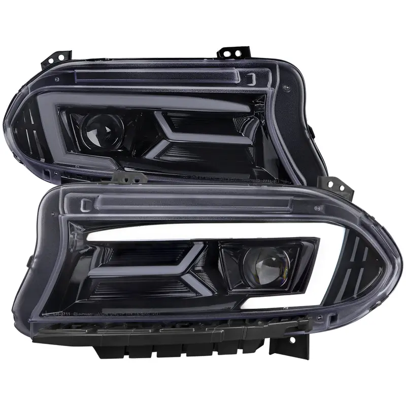 Spec-D 15-23 Dodge Charger Sequential Headlights Chrome/Smoked 1