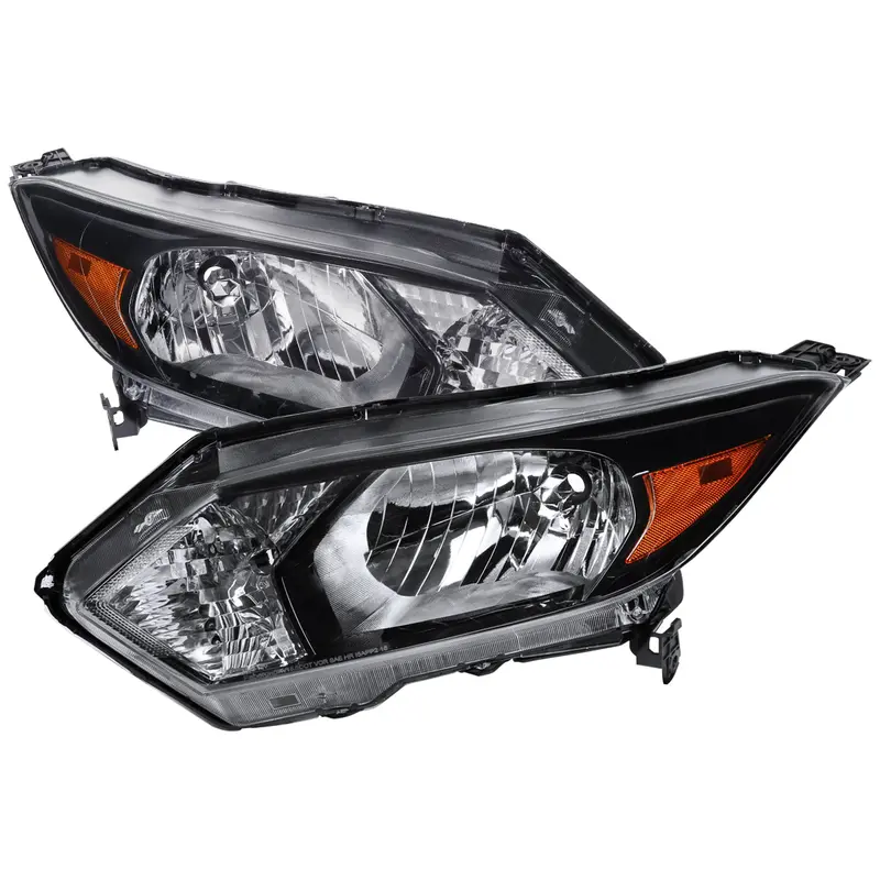 Spec-D 16-18 Honda Hr-V Crystal Headlights Amber Reflectors Black 1