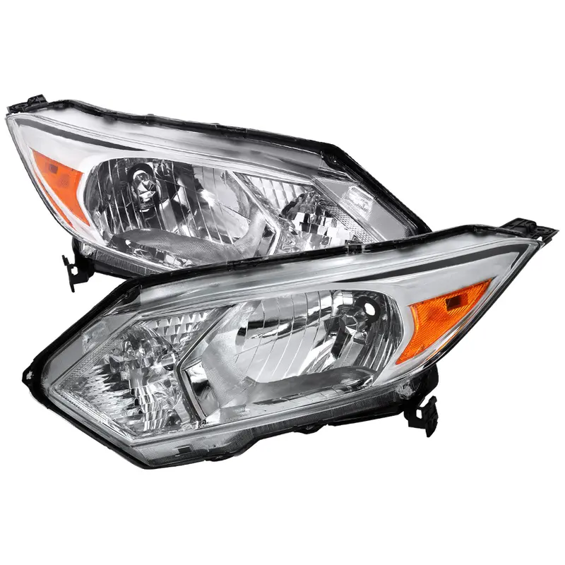 Spec-D 16-18 Honda Hr-V Crystal Headlights Amber Reflectors Chrome 1