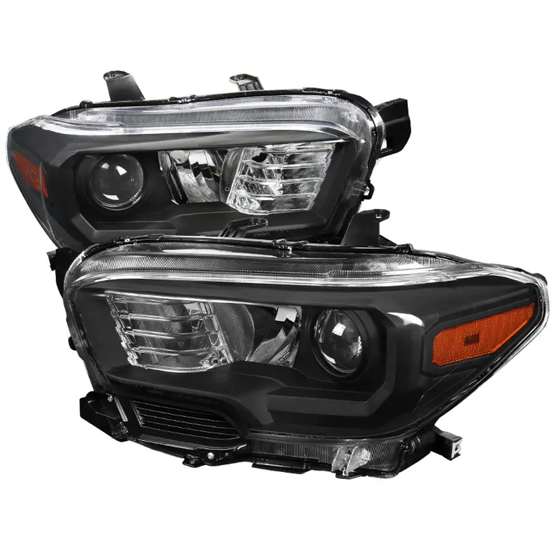 Spec-D 16-22 Toyota Tacoma Projector Headlights Black 1