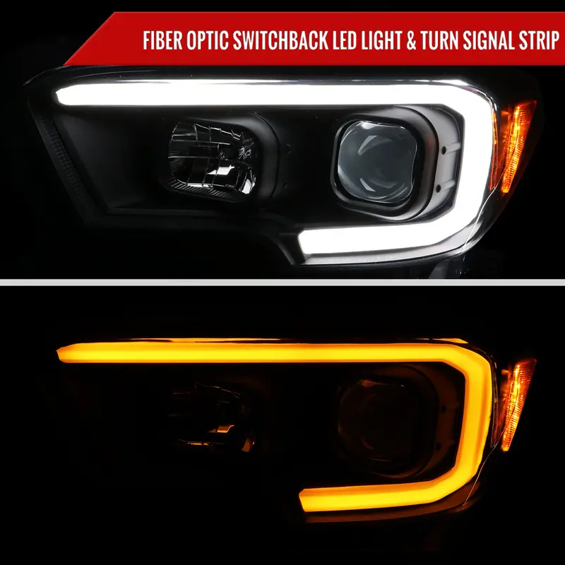 Spec-D 16-23 Tacoma Switchback Led Projector Headlights Black 2