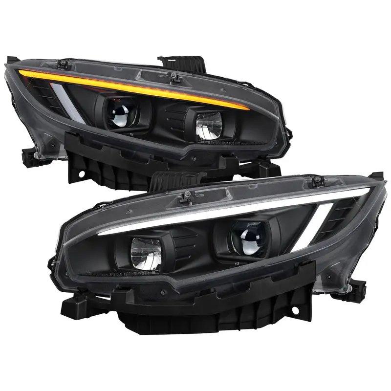 Spec-D 16-23 Toyota Tacoma Driver Projector Headlight Chrome 1