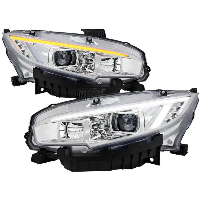 Spec-D 16-23 Toyota Tacoma Passenger Projector Headlight Chrome 1