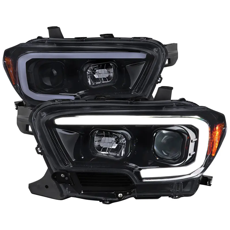 Spec-D 16-23 Toyota Tacoma Projector Headlights Glossy Black. 1