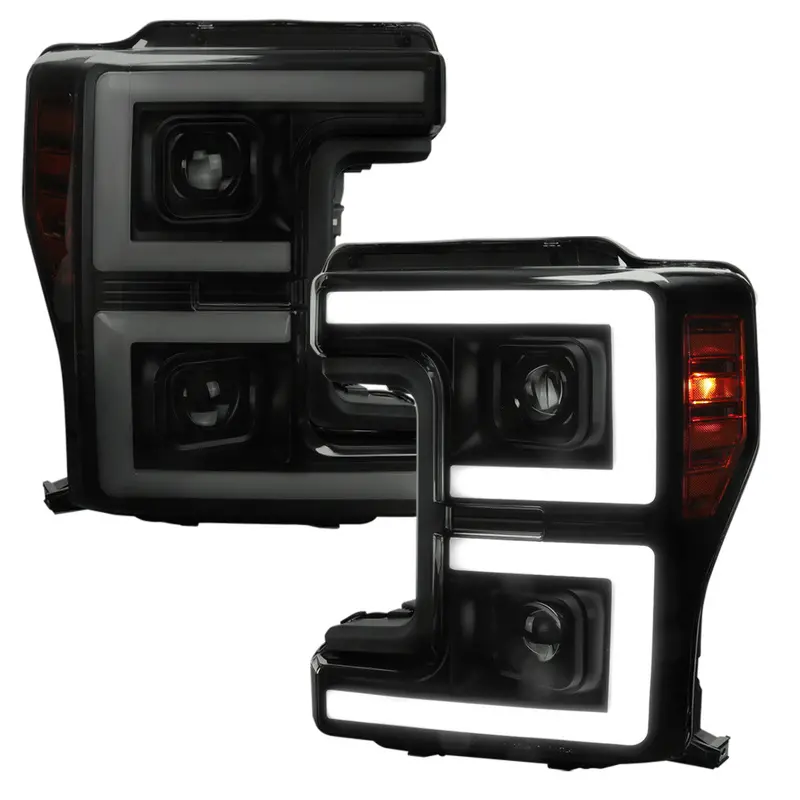 Spec-D 17-19 Ford F-250 F-350 F-450 F-550 Headlights Sequential Smoked 1