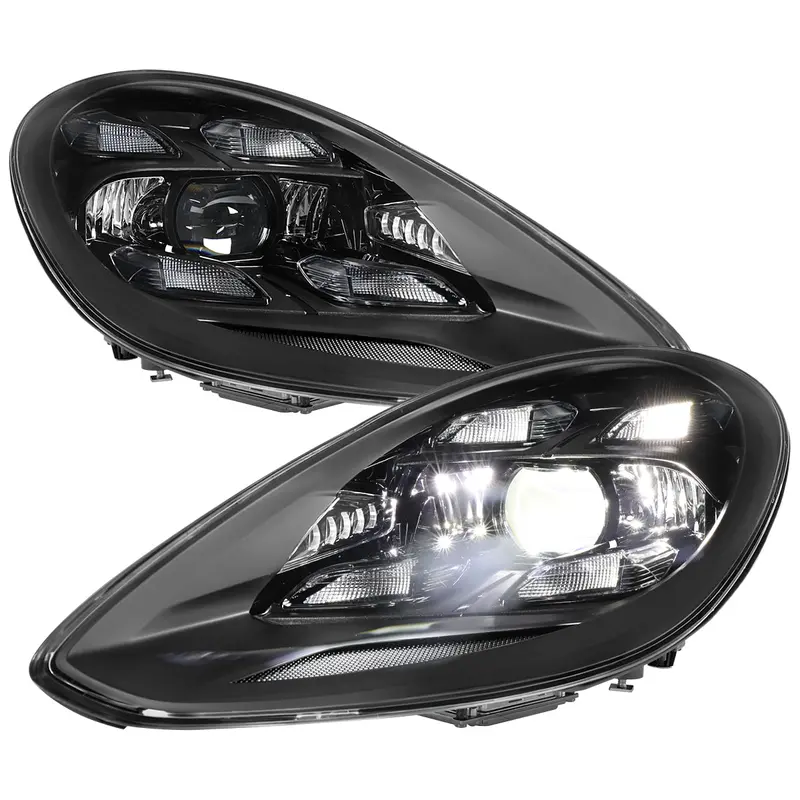 Spec-D 17-22 Porsche Panamera Headlights Matrix Style Projector Black 1