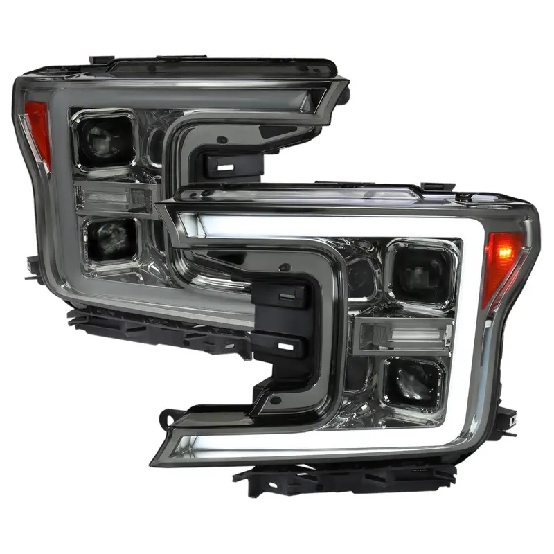 Spec-D 18-20 F-150 Headlights Sequential Switchback Chrome/Smoke 1