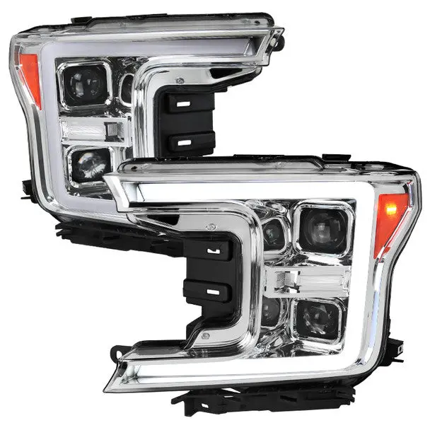 Spec-D 18-20 Ford F-150 Headlights Sequential Switchback Chrome 1
