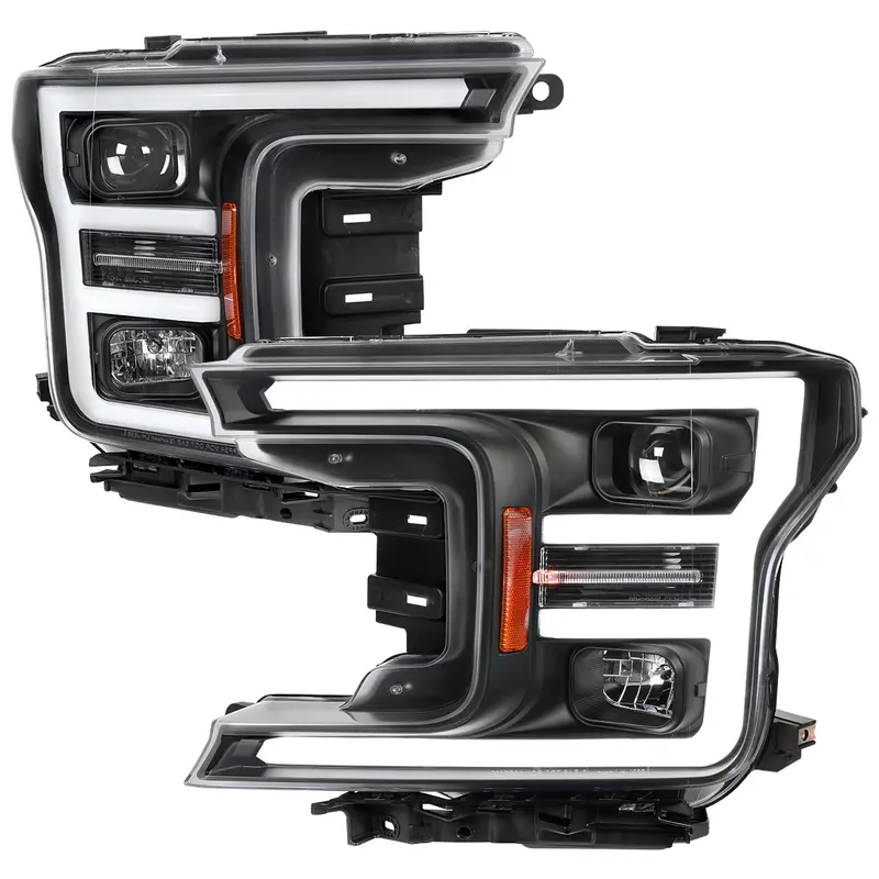 Spec-D 18-20 Ford F-150 Led Projector Headlights Black 1