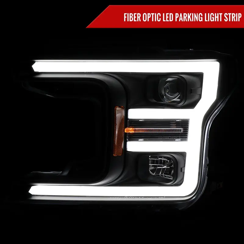Spec-D 18-20 Ford F-150 Led Projector Headlights Black 2