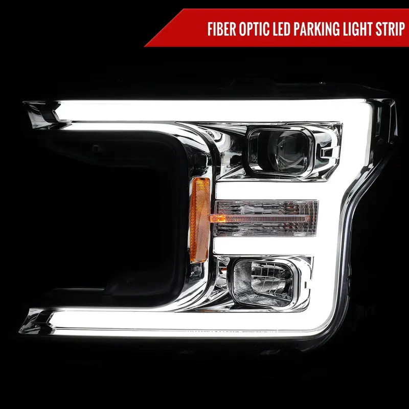 Spec-D 18-20 Ford F-150 Projector Headlights Chrome/Clear. 2