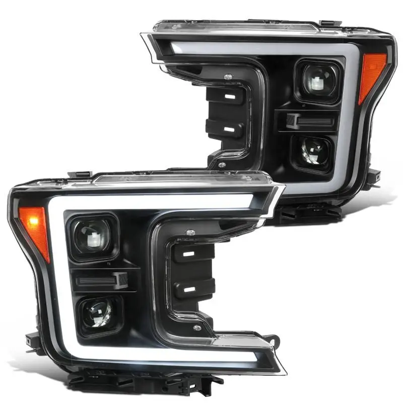 Spec-D 18-20 Ford F150 Projector Headlights Seq Led Black 1