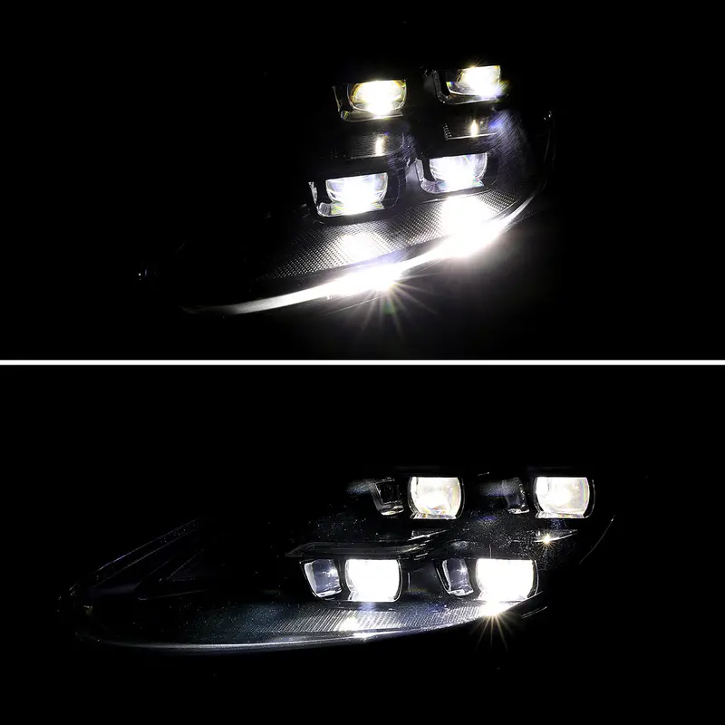 Spec-D 18-23 Porsche Cayenne Headlights Matrix Style Dynamic Black 2