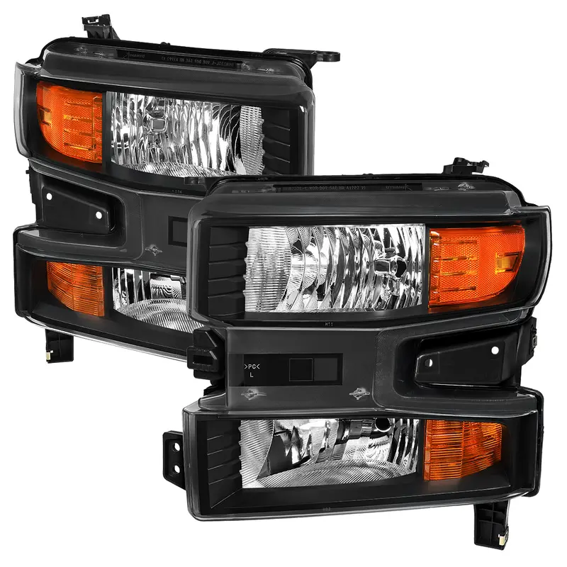 Spec-D 19-21 Chevy Silverado 1500 Projector Headlights Oem Style Black 1