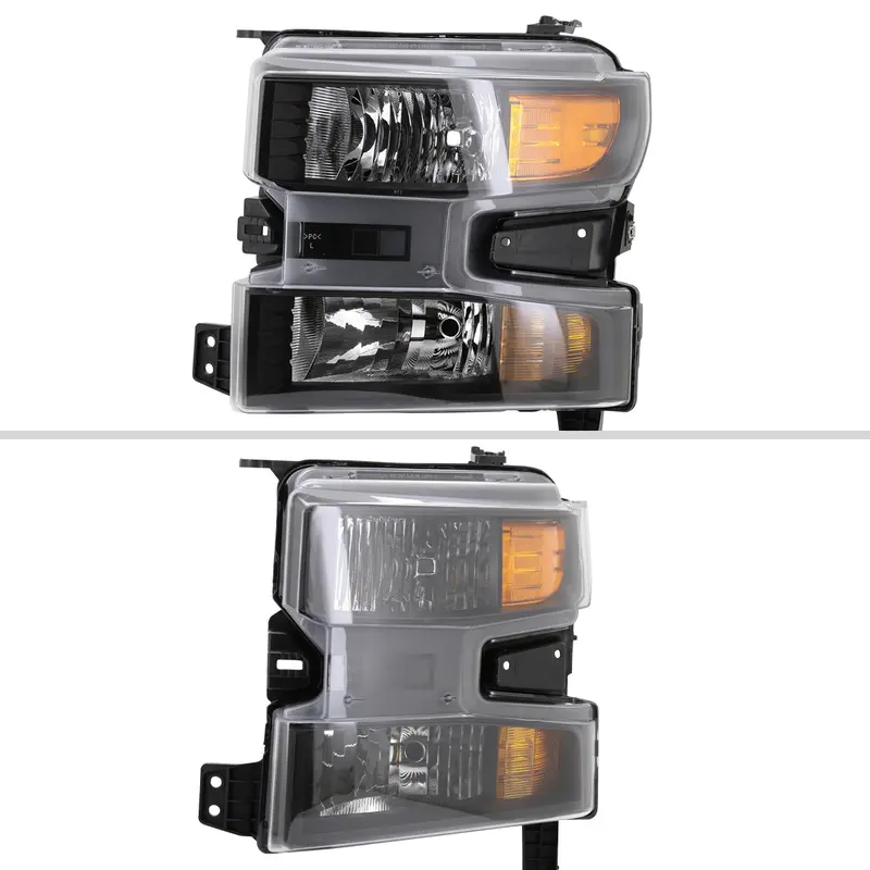 Spec-D 19-21 Chevy Silverado 1500 Projector Headlights Oem Style Black 2