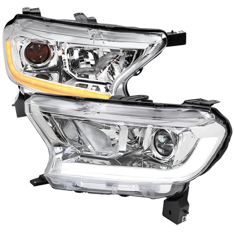 Spec-D 19-22 Ford Ranger Seq Led Bar Projector Headlights Chrome 1
