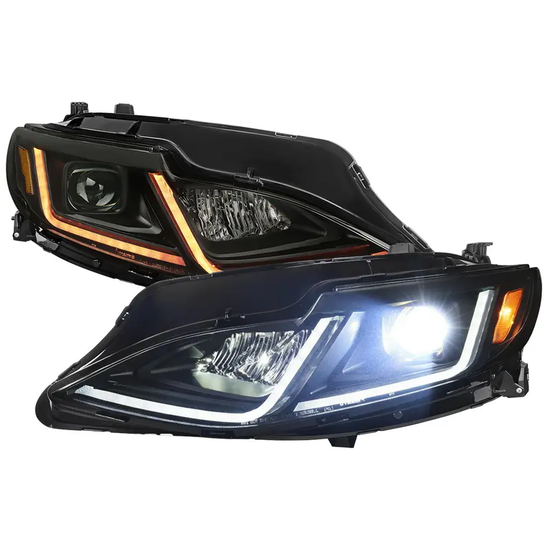 Spec-D 19-24 Chevy Malibu Full Sequential Led Headlights Black/Smoked 1