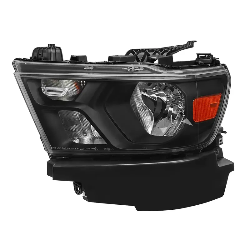 Spec-D 19-24 Ram 1500 Driver Headlight Black/Clear Replacement 1