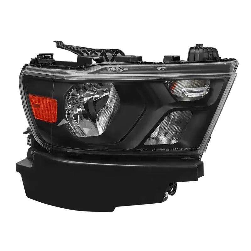 Spec-D 19-24 Ram 1500 Passenger Headlight Black/Clear Replacement 1